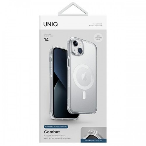 UNIQ etui Combat iPhone 14 6,1" Magclick Charging przeźroczysty|dove satin clear image 2