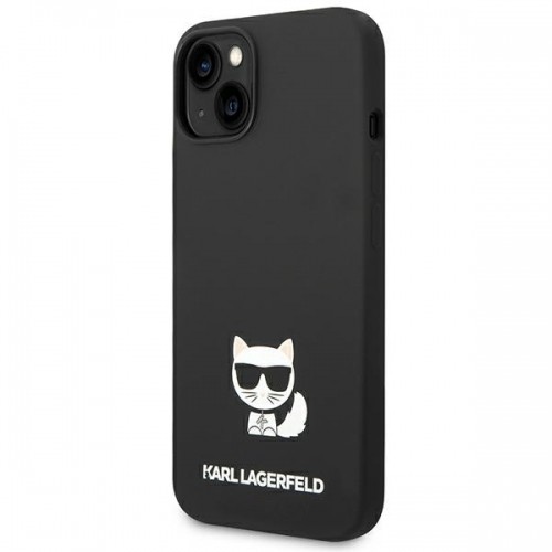 Karl Lagerfeld Liquid Silicone Choupette Case for iPhone 14 Black image 2