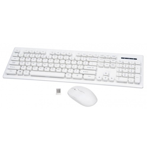 Rebeltec wireless set: keyboard + mouse white WHITERUN image 2