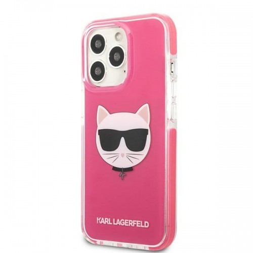 Karl Lagerfeld TPE Choupette Head Case for iPhone 13 Pro Max Fuchsia image 2