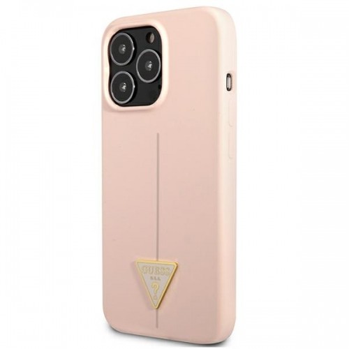 Guess Silicone Line Triangle Case for iPhone 13 Pro Max Pink image 2