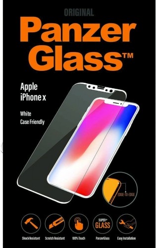 Panzer Glass rūdīts stikls priekš Apple iPhone X | XS | 11 Pro balts image 2