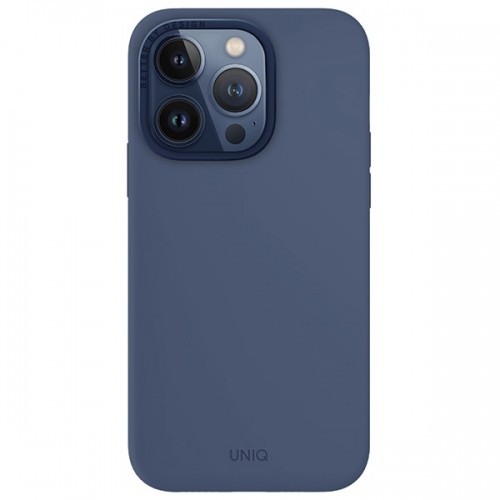 UNIQ etui Lino Hue iPhone 15 Pro 6.1" Magclick Charging granatowy|navy blue image 2