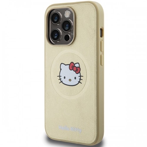 Hello Kitty HKHMP15XPGHCKD iPhone 15 Pro Max 6.7" złoty|gold hardcase Leather Kitty Head MagSafe image 2