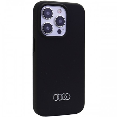 Audi Silicone Case iPhone 15 Pro 6.1" czarny|black hardcase AU-LSRIP15P-Q3|D1-BK image 2
