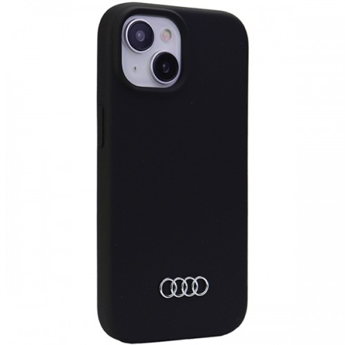 Audi Silicone Case iPhone 15 Plus 6.7" czarny|black hardcase AU-LSRIP15M-Q3|D1-BK image 2
