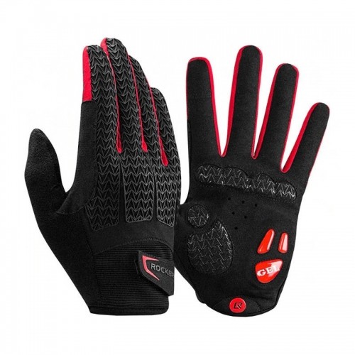 Bicycle full finger gloves Rockbros size: L S169-1BR (red-black) image 2