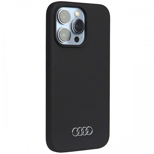 Audi Silicone Case iPhone 13 Pro | 13 6.1" czarny|black hardcase AU-LSRIP13P-Q3|D1-BK image 2