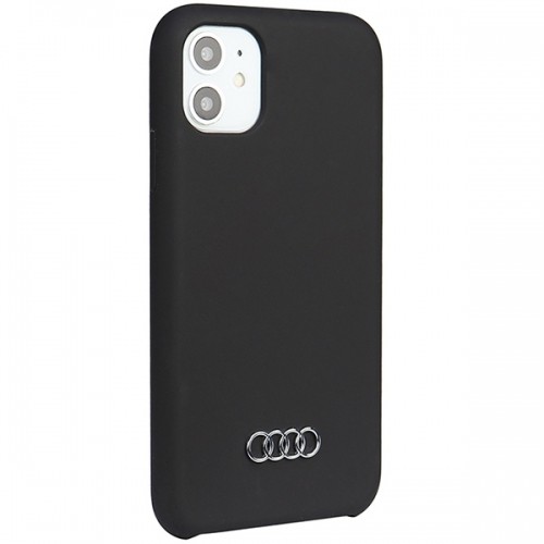 Audi Silicone Case iPhone 11 | Xr 6.1" czarny|black hardcase AU-LSRIP11-Q3|D1-BK image 2