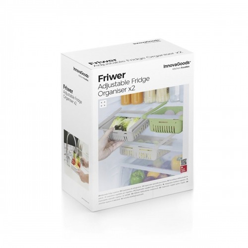Регулируемый органайзер для холодильника Friwer InnovaGoods (2 штуки) image 2