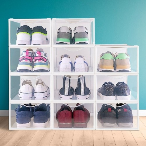 Stackable shoe box Max Home Белый 12 штук полипропилен ABS 23 x 14,5 x 33,5 cm image 2