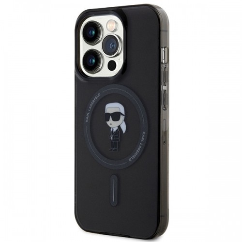 Karl Lagerfeld KLHMP14LHFCKNOK iPhone 14 Pro 6.1" czarny|black hardcase IML Ikonik MagSafe image 2