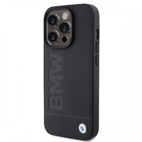 BMW BMHCP15XSLLBK iPhone 15 Pro Max 6.7" czarny|black Leather Hot Stamp image 2