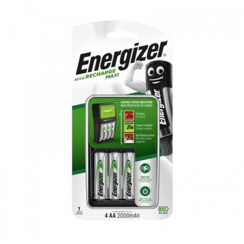 Lādētājs + uzlādējamas baterijas Energizer Maxi Charger AA AAA HR6 image 2