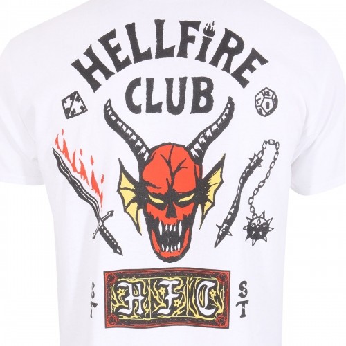 Krekls ar Īsām Piedurknēm Stranger Things Helfire Club Balts Unisekss image 2