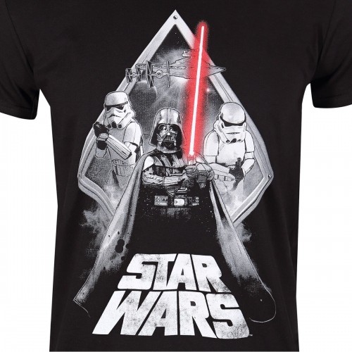 Krekls ar Īsām Piedurknēm Star Wars Galaxy Portal Melns Unisekss image 2