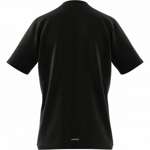 Vīriešu Krekls ar Īsām Piedurknēm Adidas Aeroready Melns image 2