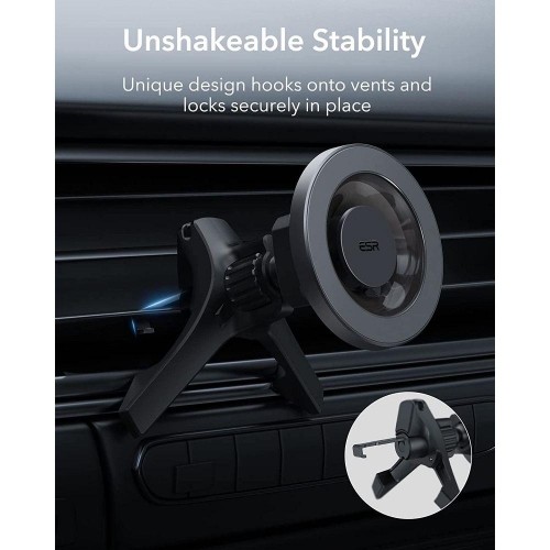 ESR Halolock magnetic MagSafe car holder for ventilation grille gray (21396-0) image 2