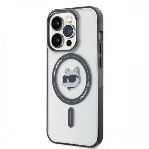 Karl Lagerfeld KLHMP15LHCHNOTK iPhone 15 Pro 6.1" transparent hardcase IML Choupette`s Head MagSafe image 2