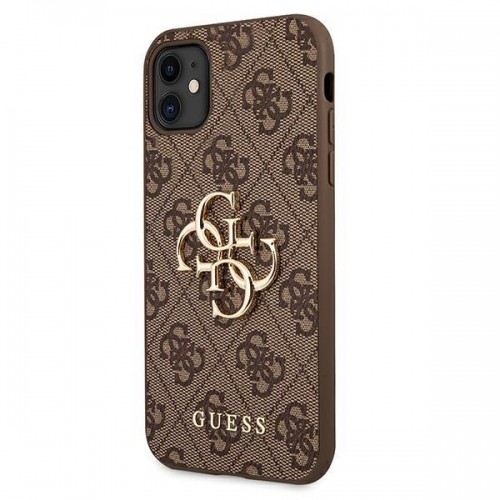 Guess case for iPhone 11 | XR from the 4G Big Metal Logo series - brown image 2