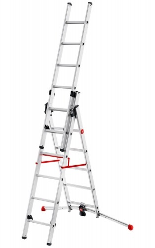 Kāpnes kombinējamās S100 Hailo ProfiLOT / alumīnija / 2x6+1x5 pakāpieni image 2