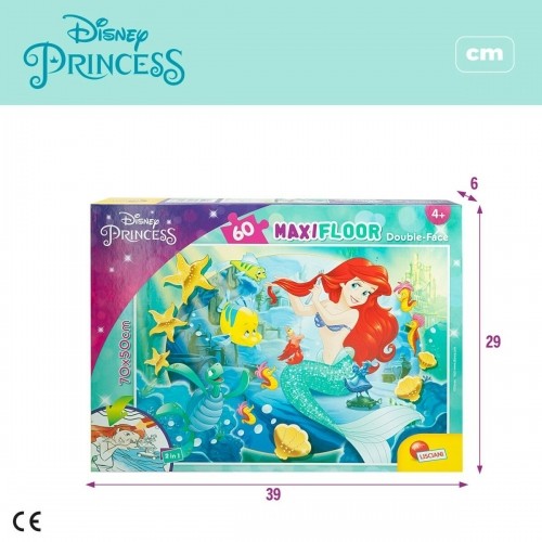 Puzle Bērniem Princesses Disney Abpusējs 60 Daudzums 70 x 1,5 x 50 cm (6 gb.) image 2