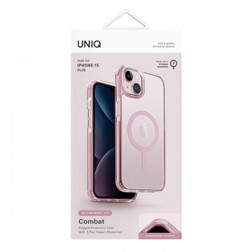 UNIQ etui Combat iPhone 15 Plus | 14 Plus 6.7" Maglick Charging różowy|baby pink image 2