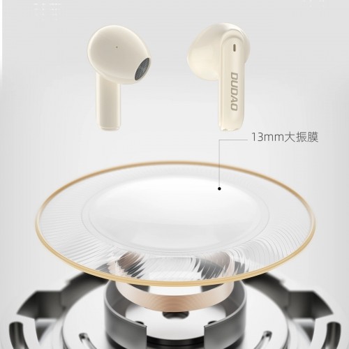 Dudao U18Pro Bluetooth 5.3 TWS wireless headphones - beige image 2