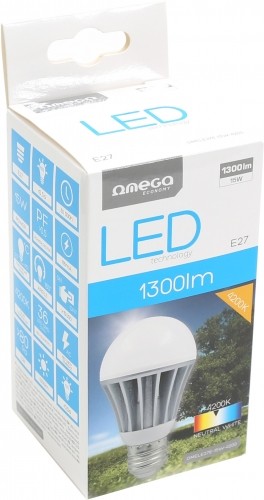 Omega LED spuldze E27 15W 4200K (42582) image 2
