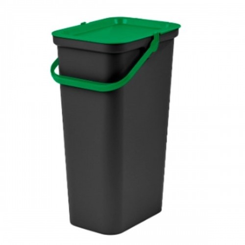 Atkārtoti Pārstrādājamo Atkritumu Tvertne Tontarelli Moda 24 L Melns Zaļš (6 gb.) image 2