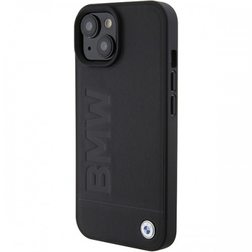 BMW BMHCP15MSLLBK iPhone 15 Plus 6.7" czarny|black Leather Hot Stamp image 2