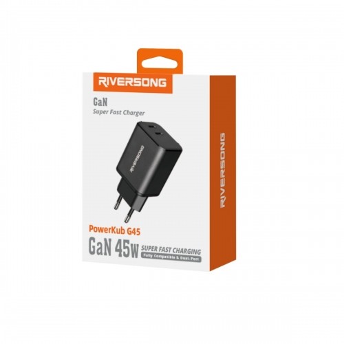 Riversong wall charger PowerKub G45 2x USB-C 45W black AD95 image 2