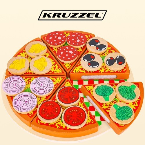 Kruzzel Wooden pizza - set 22471 (17131-0) image 2