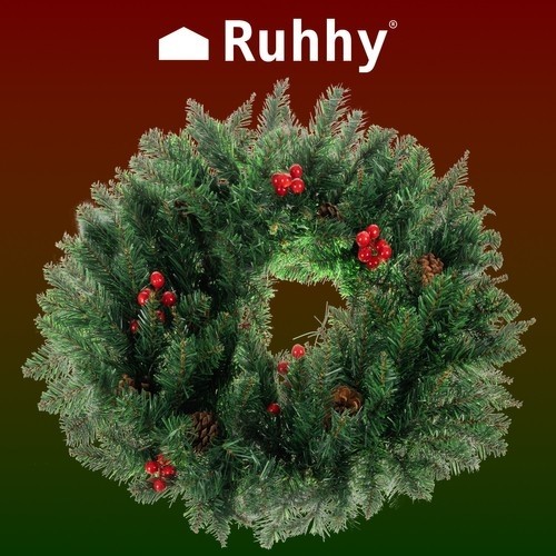 Ruhhy Christmas Decoration Door Wreath Decorative Ornamental Ornament 60cm Thick XXL (16944-0) image 2