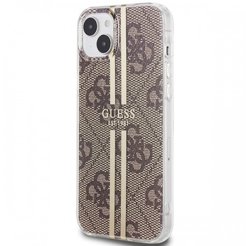 Guess GUHCP15MH4PSEGW iPhone 15 Plus | 14 Plus 6.7" brązowy|brown hardcase IML 4G Gold Stripe image 2