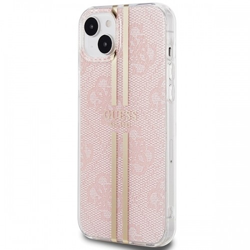 Guess GUHCP15MH4PSEGP iPhone 15 Plus | 14 Plus 6.7" różowy|pink hardcase IML 4G Gold Stripe image 2