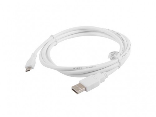Lanberg CA-USBM-10CC-0018-W USB cable 1.8 m USB 2.0 Micro-USB B USB A White image 2