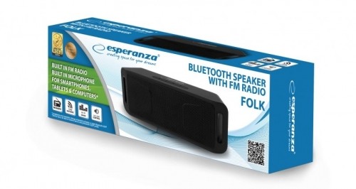 Esperanza FOLK Stereo portable speaker Black 6 W image 2