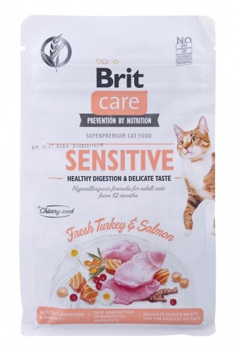 BRIT Care Grain-Free Sensitive Turkey&Salmon - dry cat food - 400 g image 2