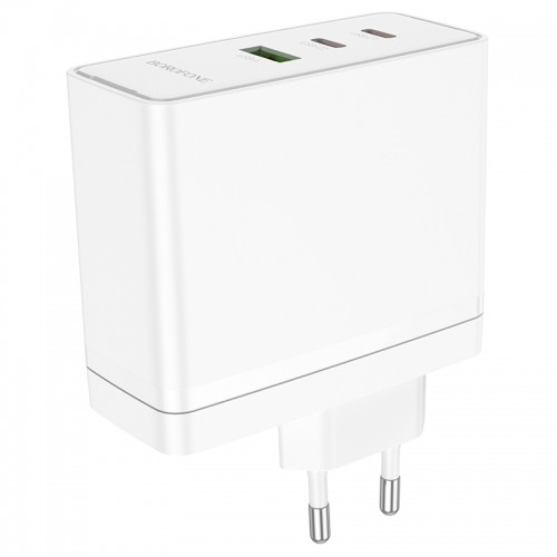 OEM Borofone Wall charger BN11 Imperial - USB + 2xType C - QC 3.0 PD 100W white image 2