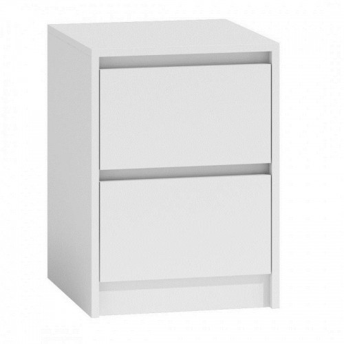 Top E Shop Topeshop K2 BIEL nightstand/bedside table 2 drawer(s) White image 2