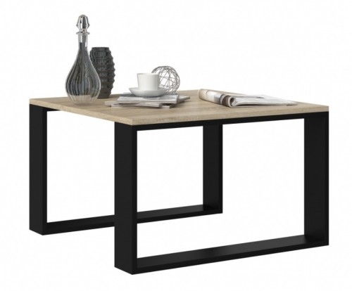 Top E Shop MODERN MINI table 67x67x40 cm Sonoma oak/Black image 2