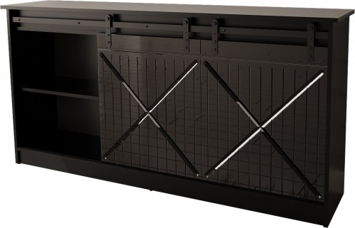 Cama Meble Chest of drawers 160x80x35 GRANERO black/black gloss image 2