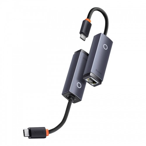 Baseus Lite Series USB Type C adapter - RJ45 LAN socket 1000Mbps black (WKQX000313) image 2