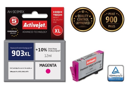 Activejet AH-903MRX ink (replacement for HP 903XL T6M07AE; Premium; 12 ml; magenta) image 2