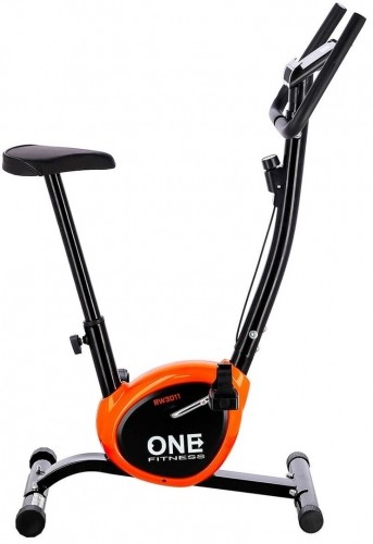 One Fitness mechanisches Fahrrad RW3011 schwarz und orange image 2