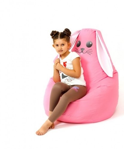 Go Gift Sako bag pouf Rabbit pink XL 130 x 90 cm image 2