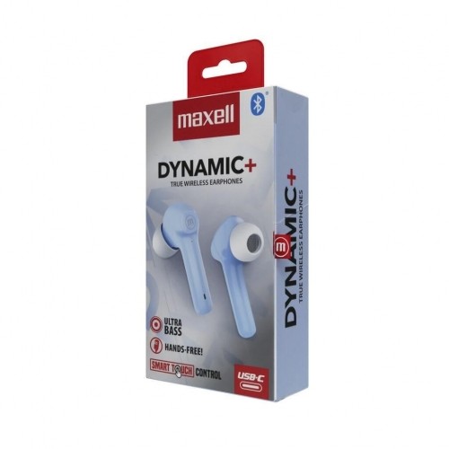 Maxell Dynamic+ wireless headphones with charging case Bluetooth blue image 2