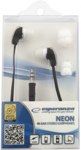 Esperanza EH147K headphones/headset Wired In-ear Music Black image 2