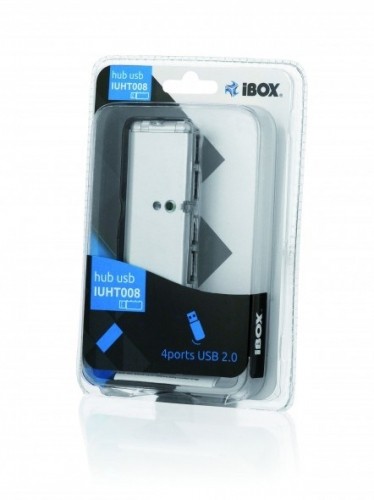 iBox IUHT008C interface hub USB 2.0 480 Mbit/s Black image 2